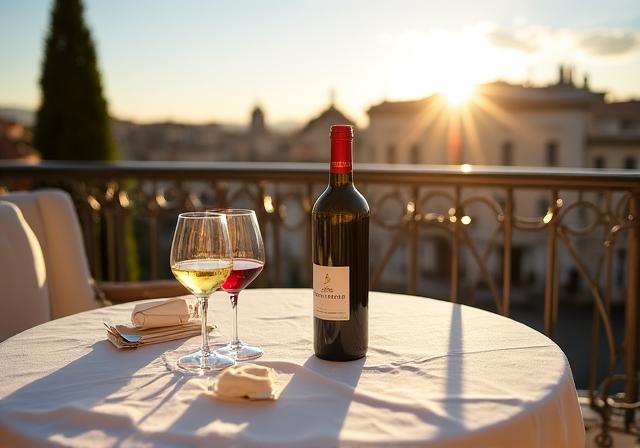 VISTA su un cortile privato elegante a Roma